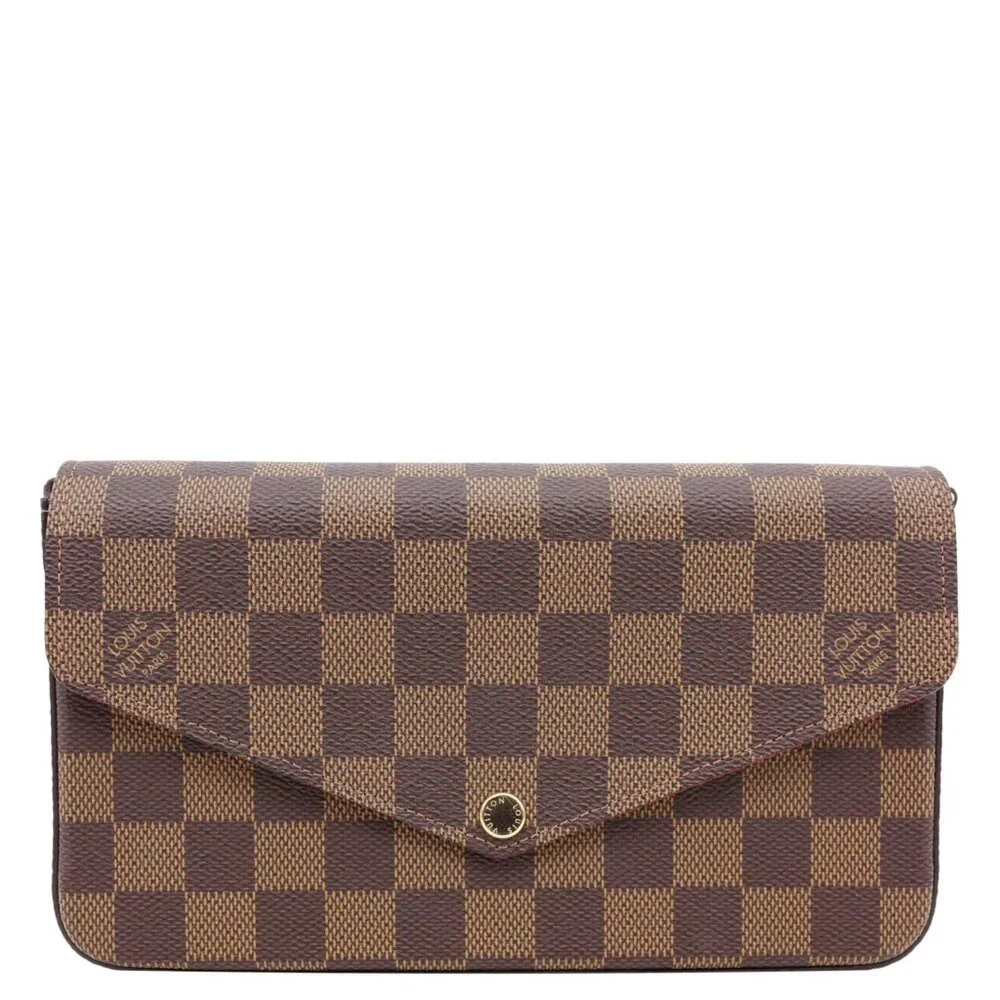 Louis Vuitton  Felicie Pochette Damier Ebene Crossbody Bag Brown - Picture 4 of 13
